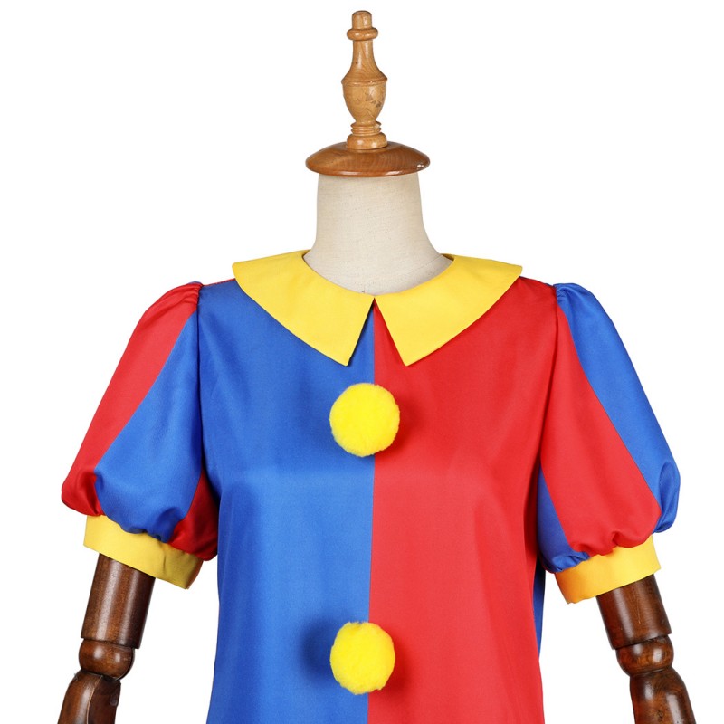 The Amazing Digital Circus Costumes Pomni Cosplay Suit Kids Adult Jumpsuit Halloween Outfits