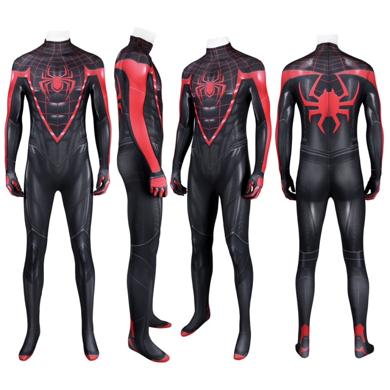 Miles Morales Suit Spider-Man PS4 Cosplay Costumes Adult Bodysuit