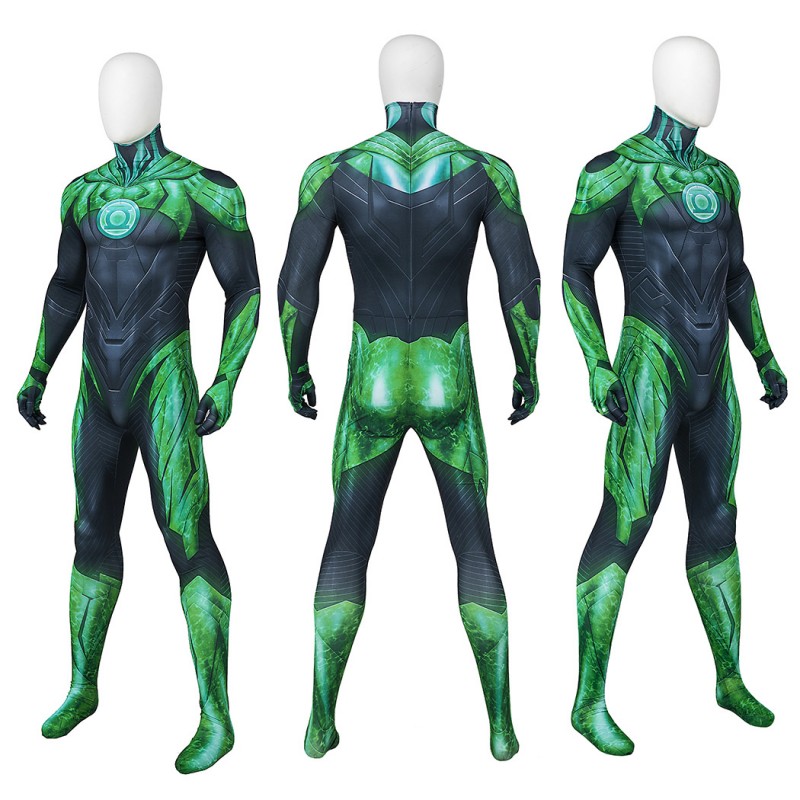 Lantern Jumpsuit Green Hal Jordan Halloween Cosplay Costumes