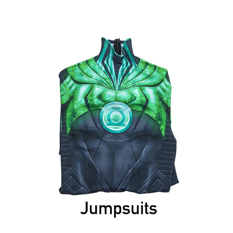 Lantern Jumpsuit Green Hal Jordan Halloween Cosplay Costumes