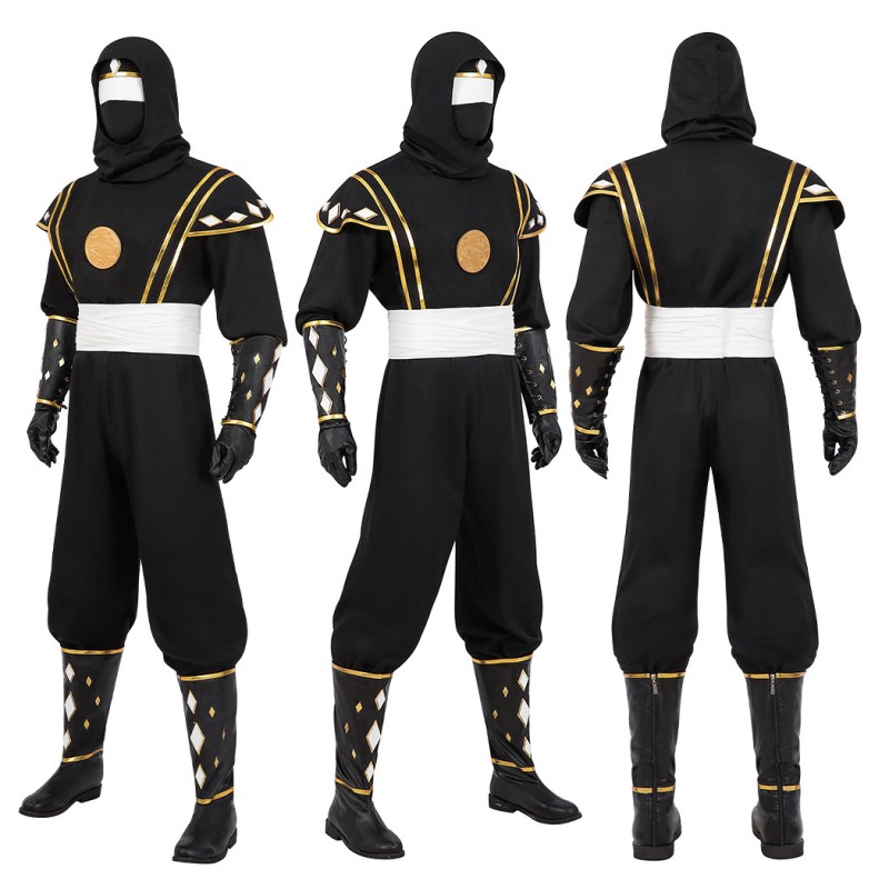 Power Rangers Black Ninja Costumes Mighty Morphin Adam Park Cosplay Suit