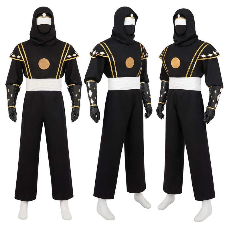 Power Rangers Black Ninja Costumes Mighty Morphin Adam Park Cosplay Suit
