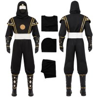 Power Rangers Black Ninja Costumes Mighty Morphin Adam Park Cosplay Suit