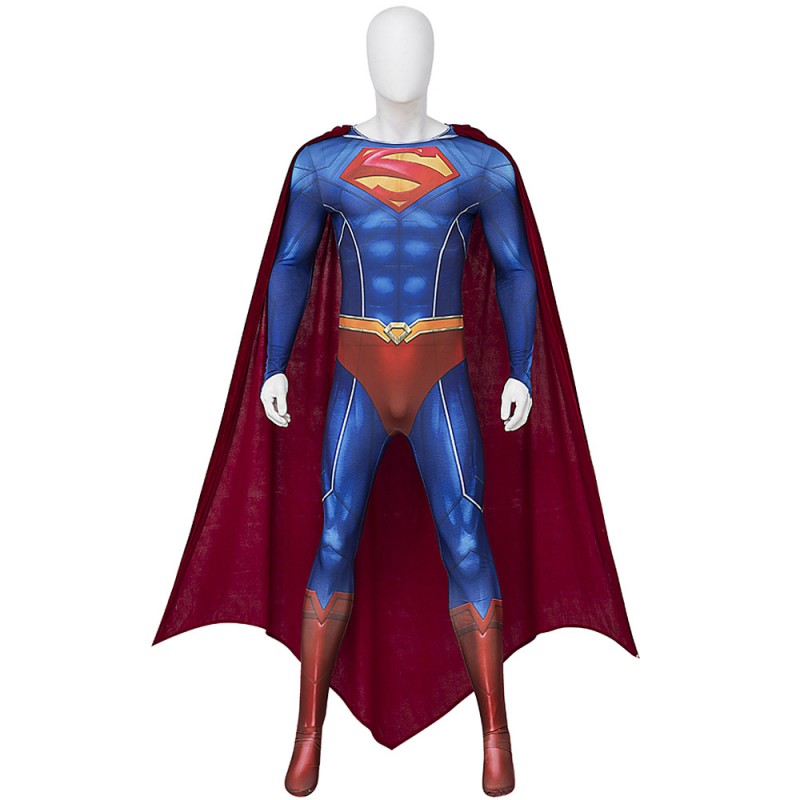 Clark Kent Suit Red Clark Jumpsuit Cosplay Costumes with Cape