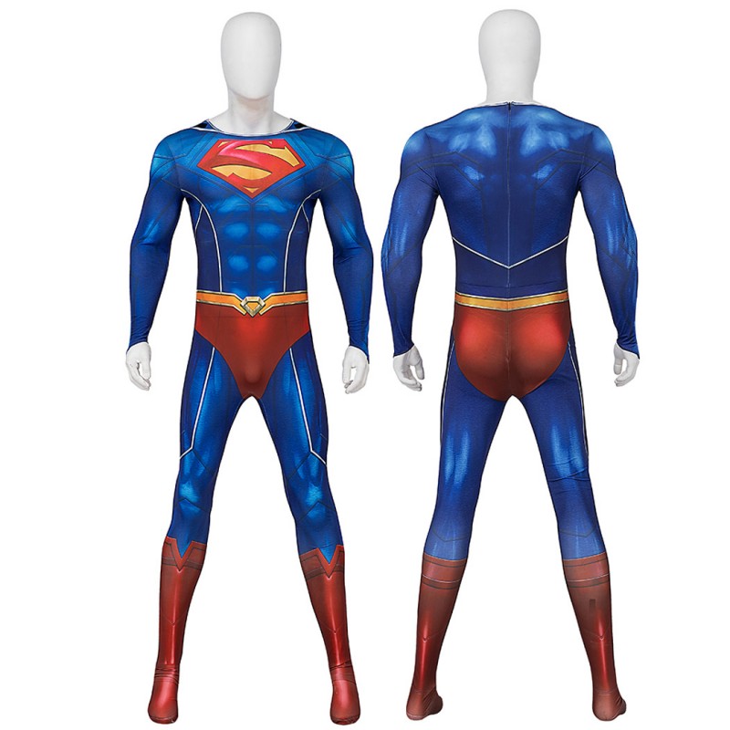 Clark Kent Suit Red Clark Jumpsuit Cosplay Costumes with Cape