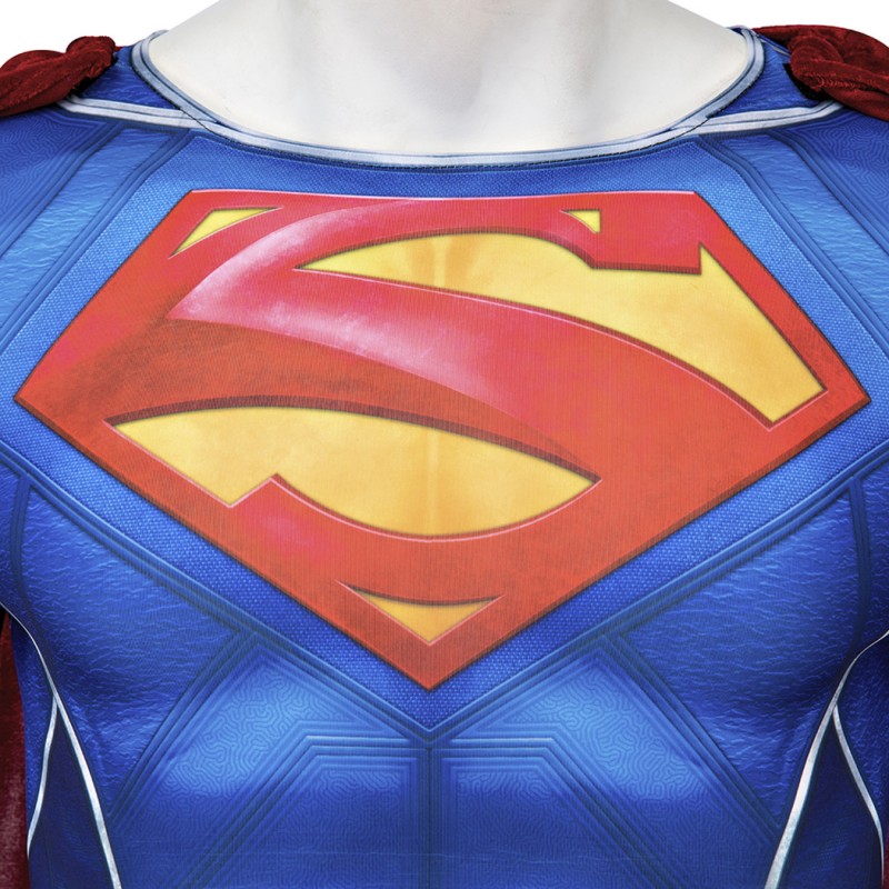 Clark Kent Suit Red Clark Jumpsuit Cosplay Costumes with Cape