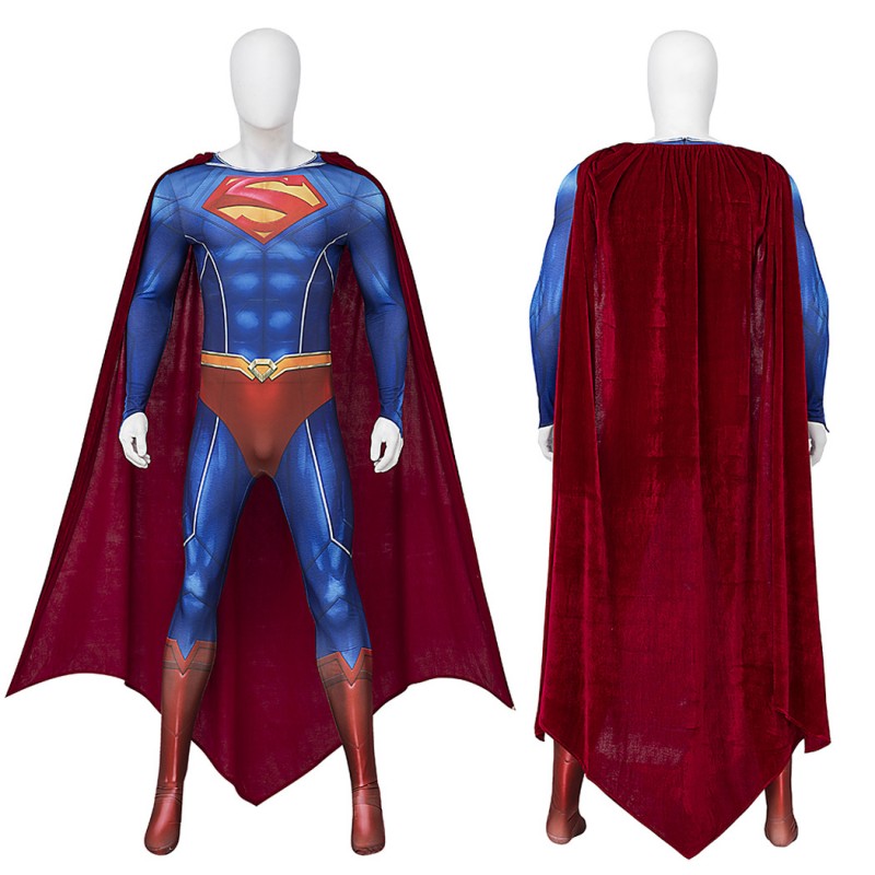 Clark Kent Suit Red Clark Jumpsuit Cosplay Costumes with Cape