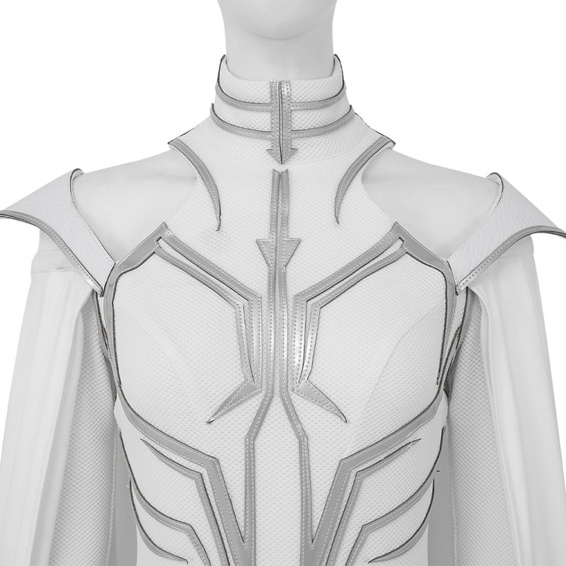 Suppose That Season 2 Hela White Jumpsuit Cosplay Costumes with Cape