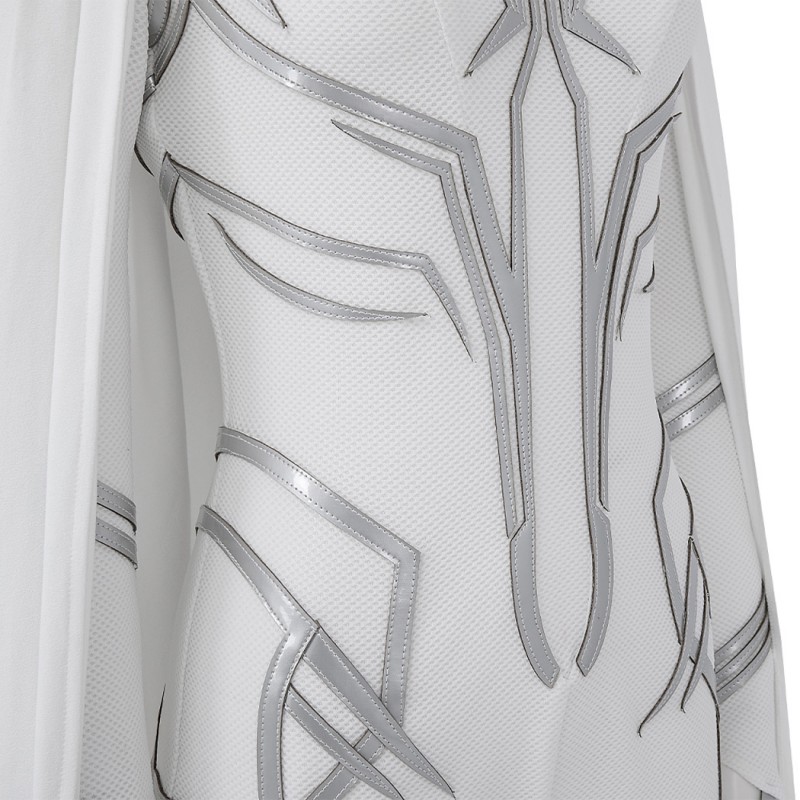Suppose That Season 2 Hela White Jumpsuit Cosplay Costumes with Cape