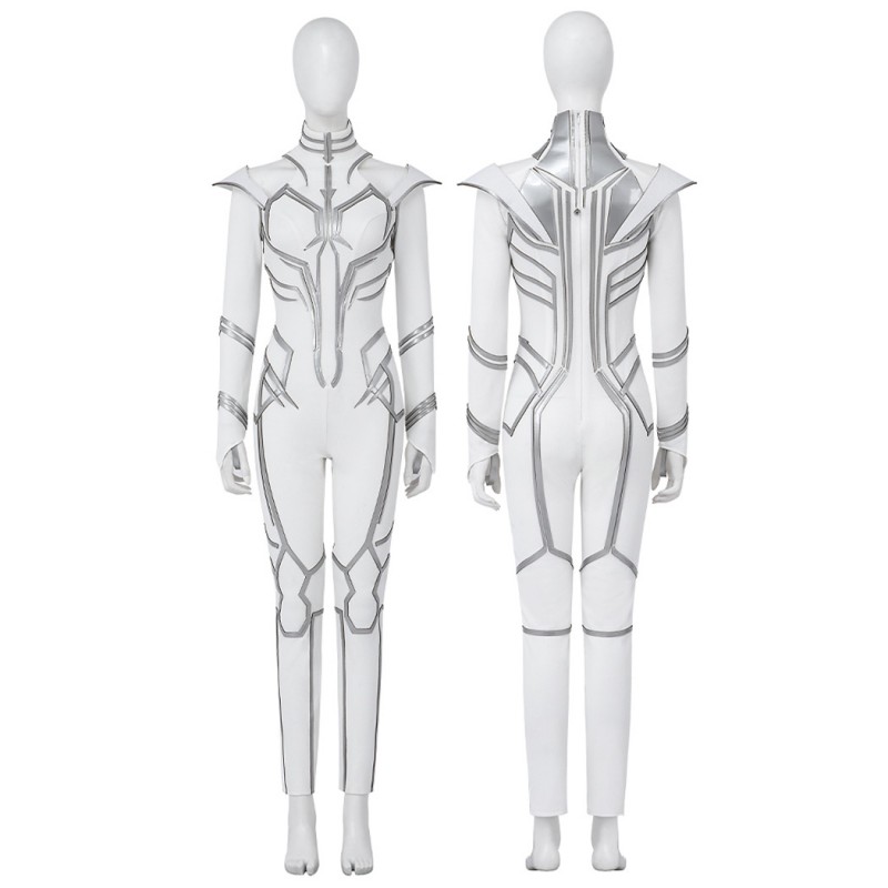 Suppose That Season 2 Hela White Jumpsuit Cosplay Costumes with Cape