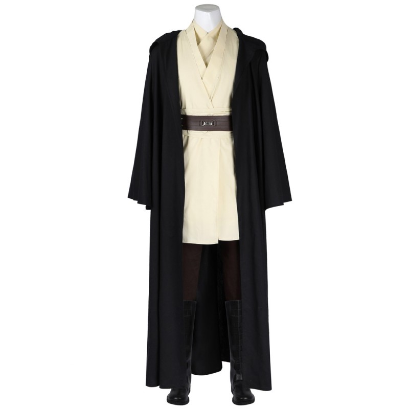Obi-Wan Kenobi Qui-Gon Jinn Costumes Star Wars Episode The Phantom Menace Cosplay Suit