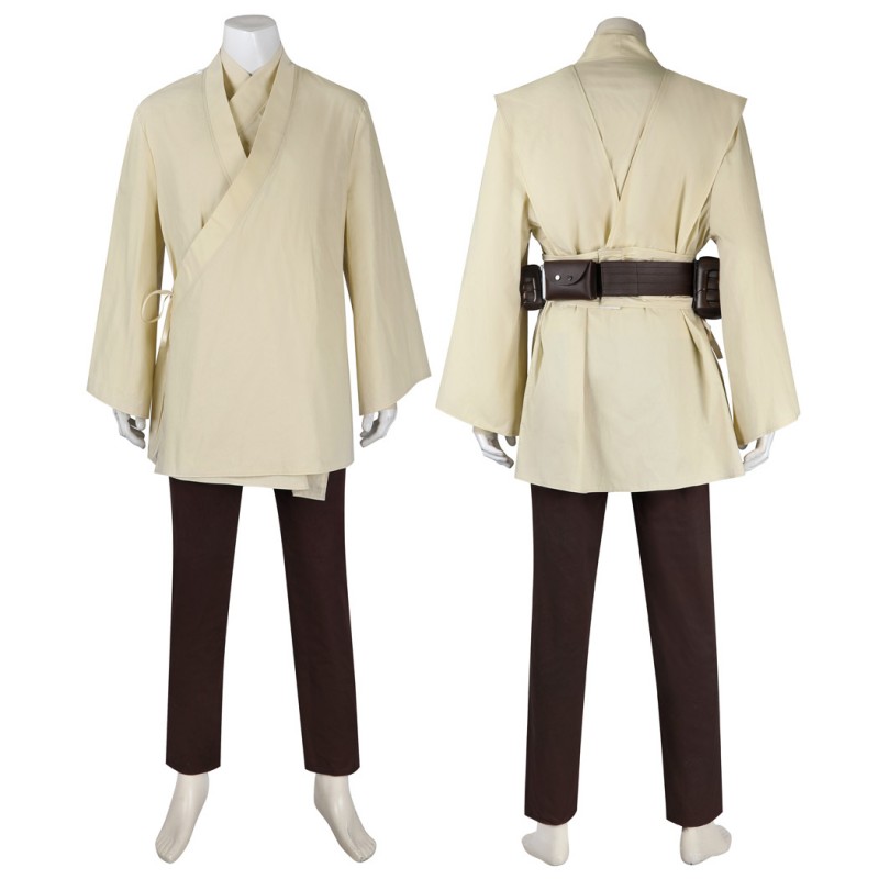 Obi-Wan Kenobi Qui-Gon Jinn Costumes Star Wars Episode The Phantom Menace Cosplay Suit