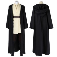 Obi-Wan Kenobi Qui-Gon Jinn Costumes Star Wars Episode The Phantom Menace Cosplay Suit