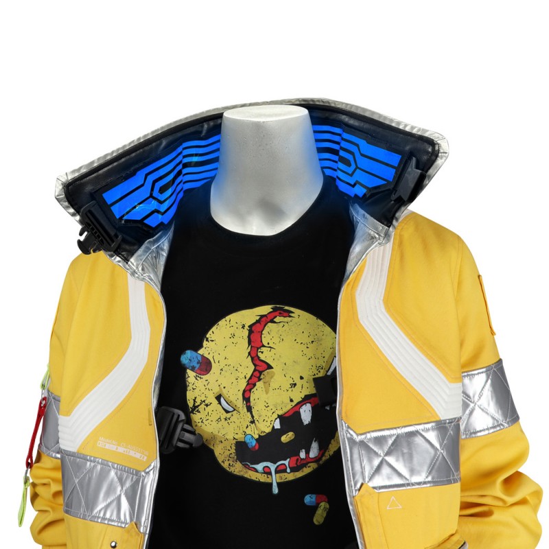 Cyberpunk Yellow Costumes Halloween Cosplay Suit