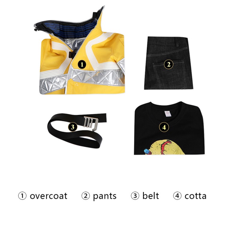 Cyberpunk Yellow Costumes Halloween Cosplay Suit