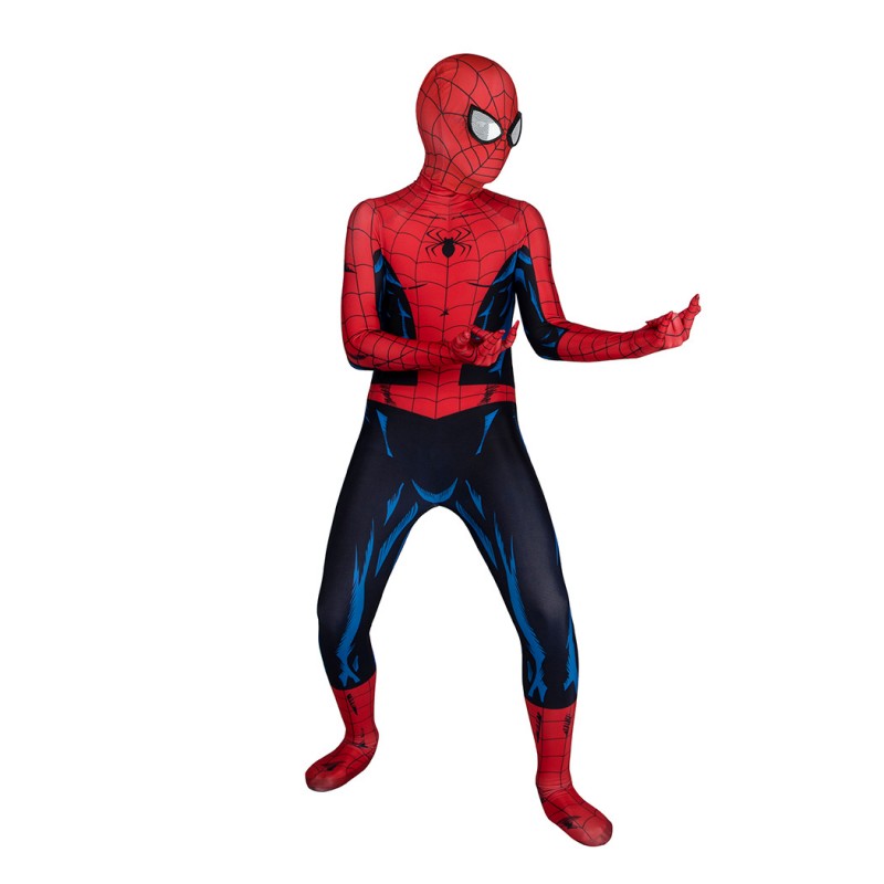 Kids Spiderman Vintage Comic Book Suit Spider-Man PS5 Jumpsuit Cosplay Costumes