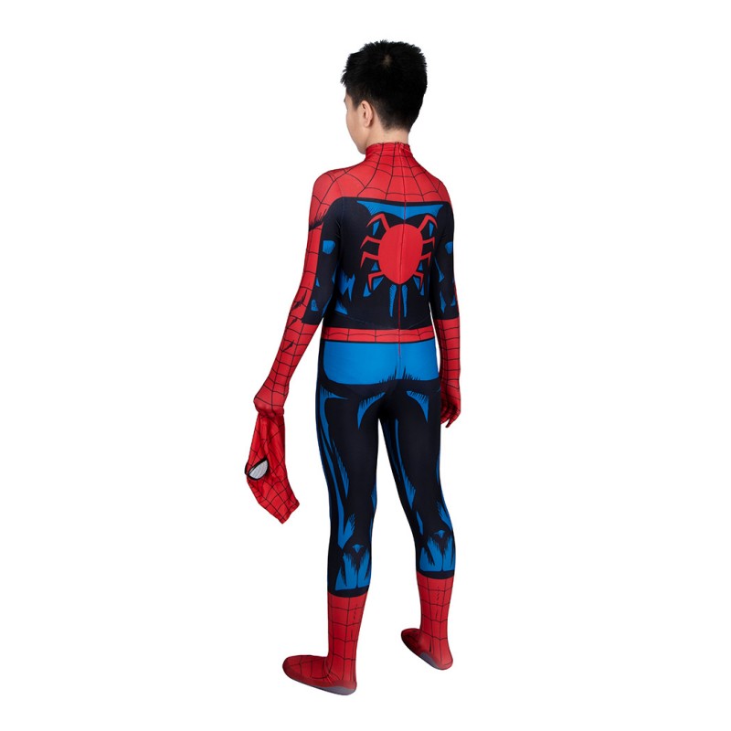 Kids Spiderman Vintage Comic Book Suit Spider-Man PS5 Jumpsuit Cosplay Costumes