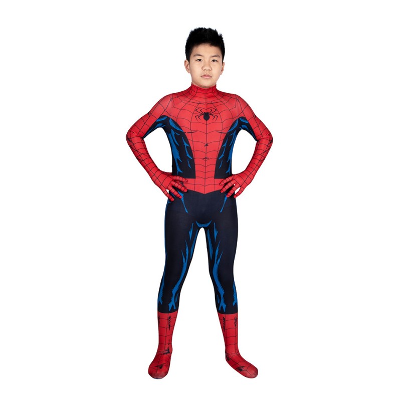 Kids Spiderman Vintage Comic Book Suit Spider-Man PS5 Jumpsuit Cosplay Costumes