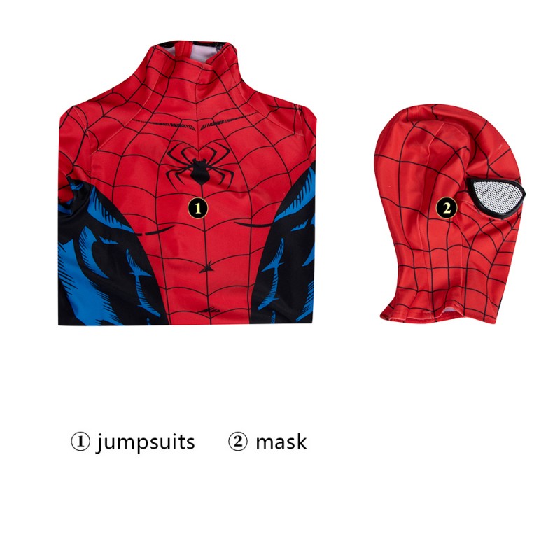 Kids Spiderman Vintage Comic Book Suit Spider-Man PS5 Jumpsuit Cosplay Costumes