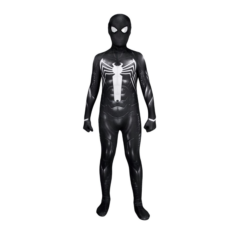 Kids Spiderman Venom Black Suit Spiderman 2 Jumpsuit Cosplay Costumes