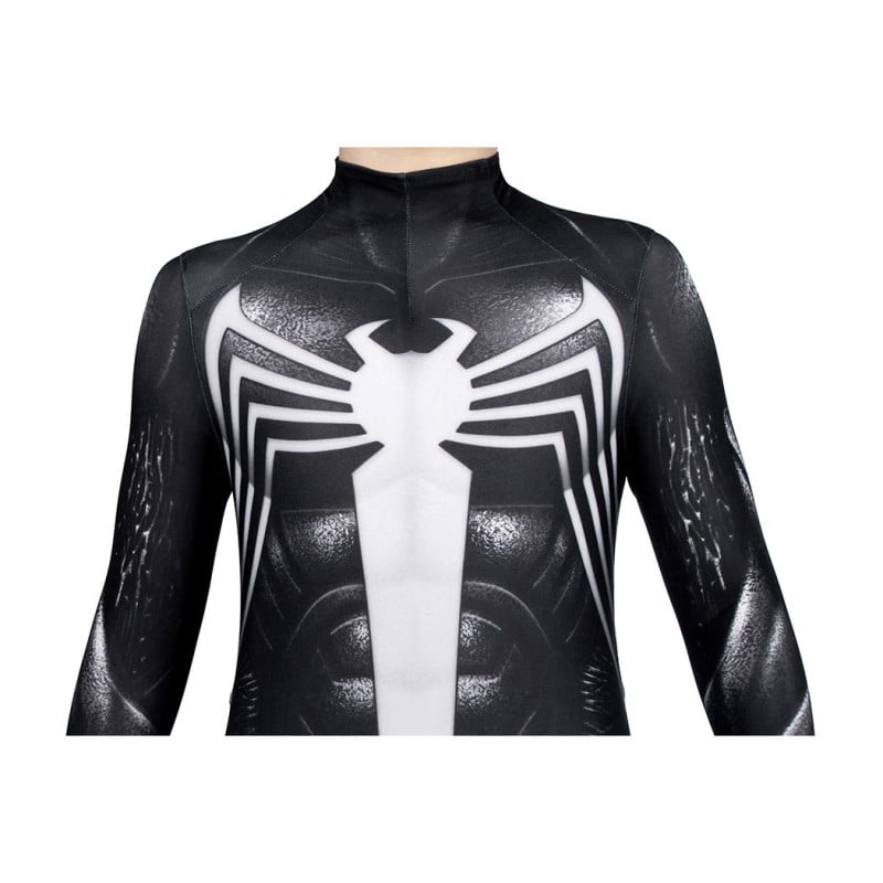 Kids Spiderman Venom Black Suit Spiderman 2 Jumpsuit Cosplay Costumes