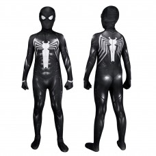 Kids Spiderman Venom Black Suit Spiderman 2 Jumpsuit Cosplay Costumes