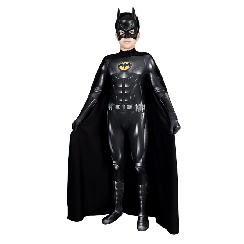 Kids Michael Keaton Jumpsuit TF Bat Bruce Wayne Cosplay Costumes Halloween Suit