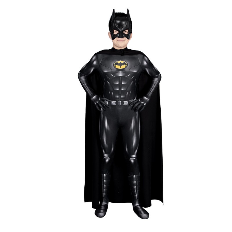 Kids Michael Keaton Jumpsuit TF Bat Bruce Wayne Cosplay Costumes Halloween Suit
