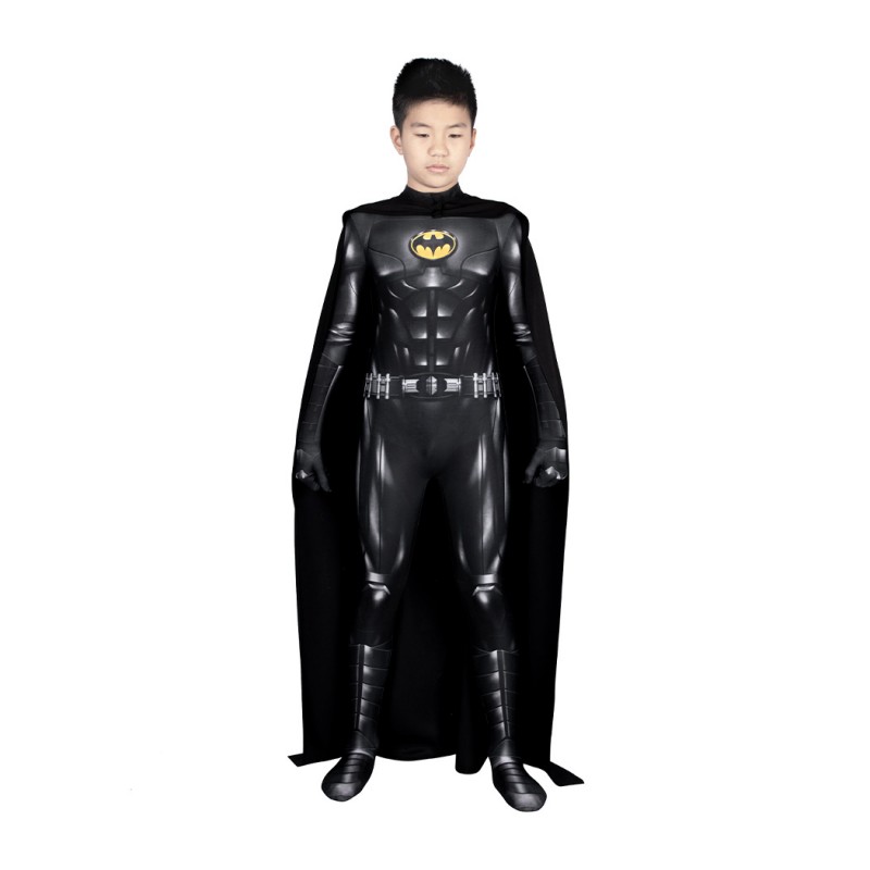 Kids Michael Keaton Jumpsuit TF Bat Bruce Wayne Cosplay Costumes Halloween Suit