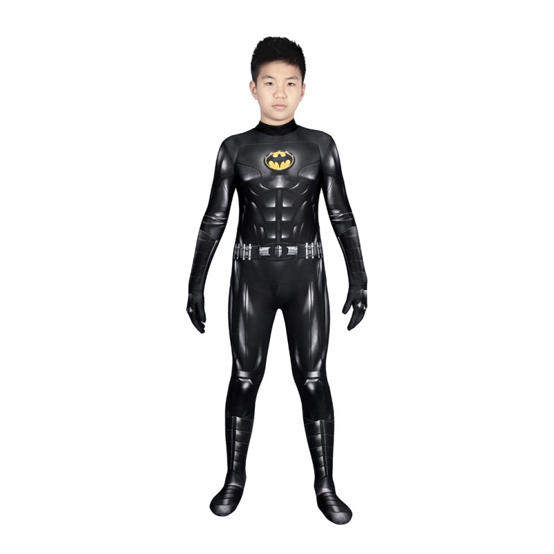 Kids Michael Keaton Jumpsuit TF Bat Bruce Wayne Cosplay Costumes Halloween Suit