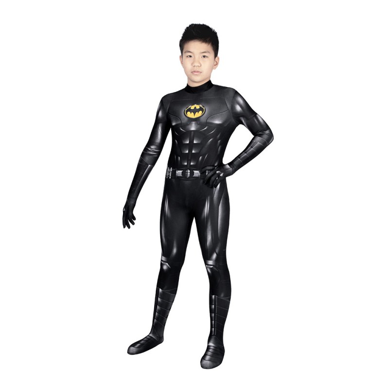 Kids Michael Keaton Jumpsuit TF Bat Bruce Wayne Cosplay Costumes Halloween Suit