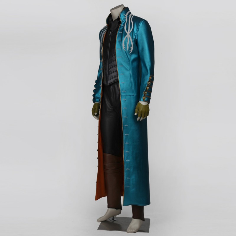 Devil May Cry 3 Vergil Costumes DMC Halloween Cosplay Suit