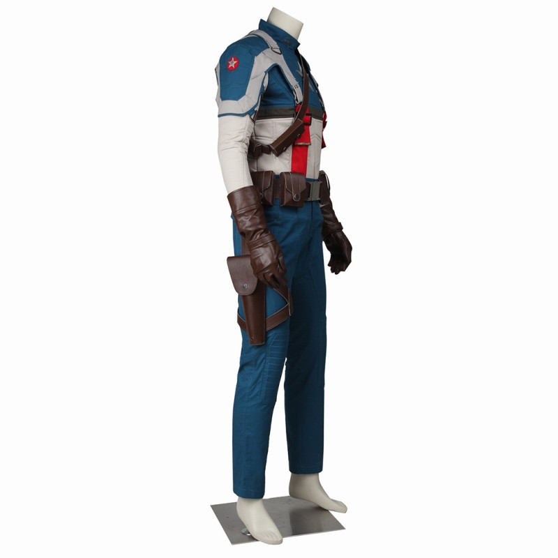 Steve Rogers Halloween Costumes Avengers Age of Ultron Captain America Cosplay Suit