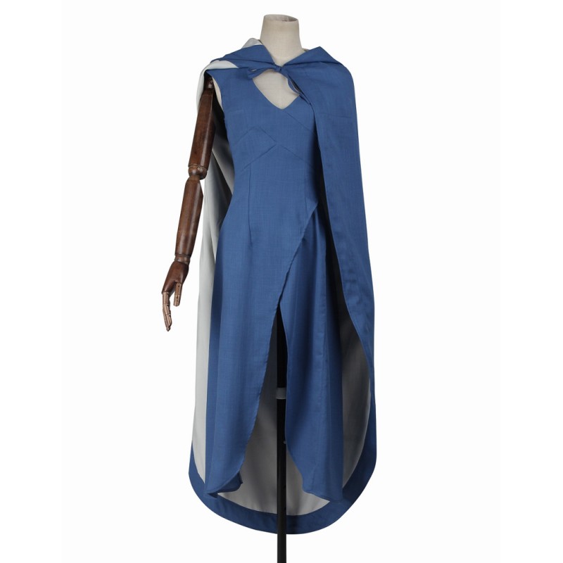 Daenerys Targaryen Costume Halloween Blue Dress Cosplay Suit