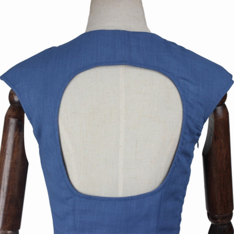 Emilia Costume Halloween Blue Dress Cosplay Suit
