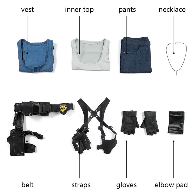 Jill Valentine Halloween Suit Resident Evil 3 Remake Cosplay Costumes