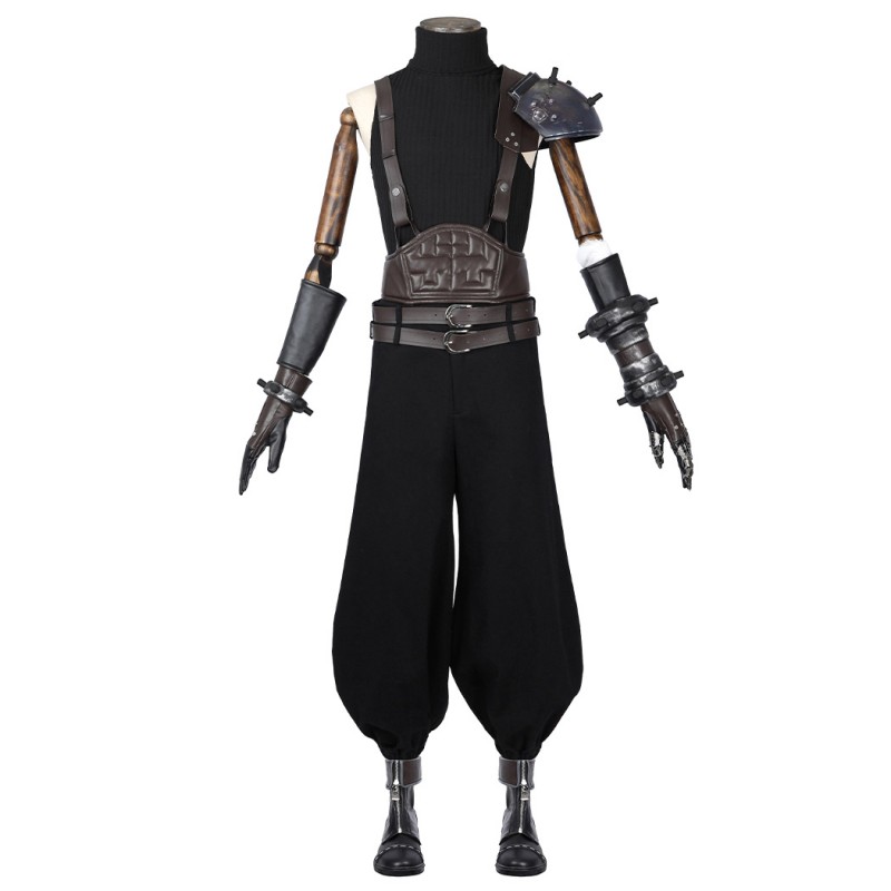 FF7 Remake Cloud Strife Halloween Costumes Black Final Fantasy VII Rebirth Cosplay Suit