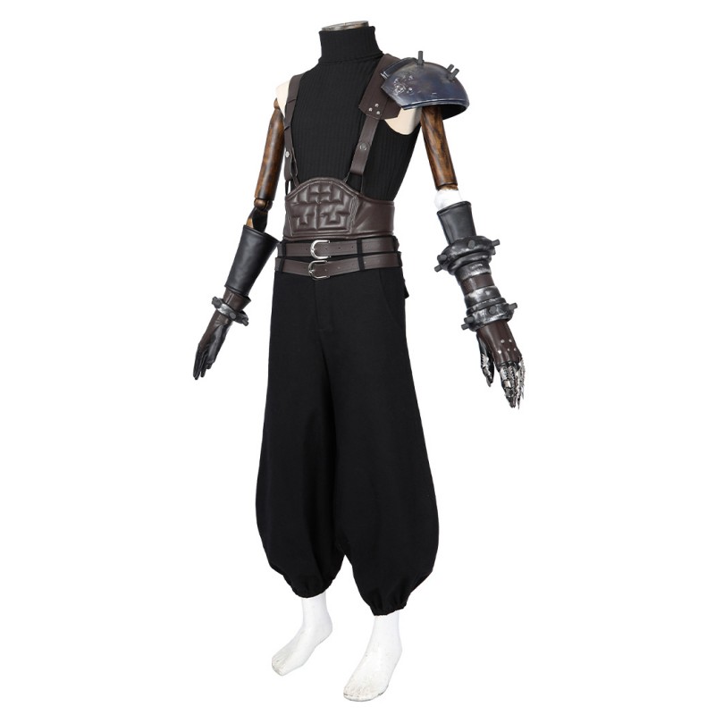 FF7 Remake Cloud Strife Halloween Costumes Black Final Fantasy VII Rebirth Cosplay Suit