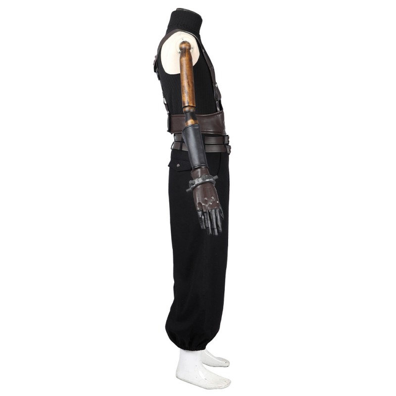 FF7 Remake Cloud Strife Halloween Costumes Black Final Fantasy VII Rebirth Cosplay Suit