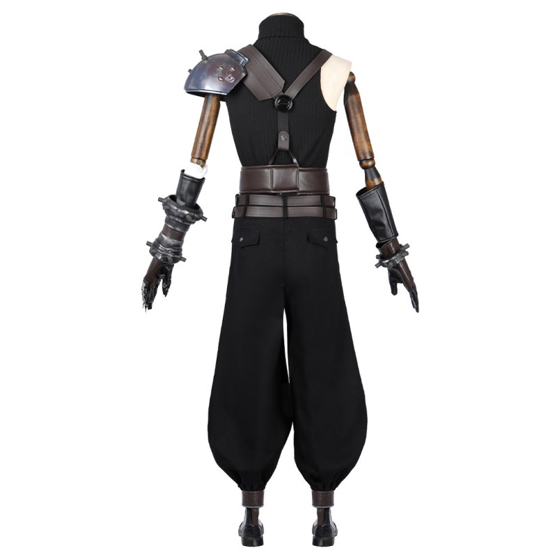 FF7 Remake Cloud Strife Halloween Costumes Black Final Fantasy VII Rebirth Cosplay Suit