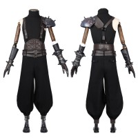 FF7 Remake Cloud Strife Halloween Costumes Black Final Fantasy VII Rebirth Cosplay Suit