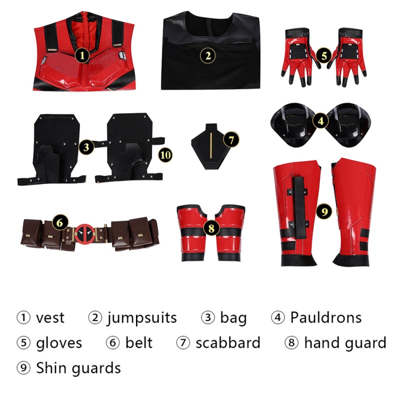 Deadpool 3 Wade Wilson Halloween Suit New Deadpool Red Cosplay Costumes