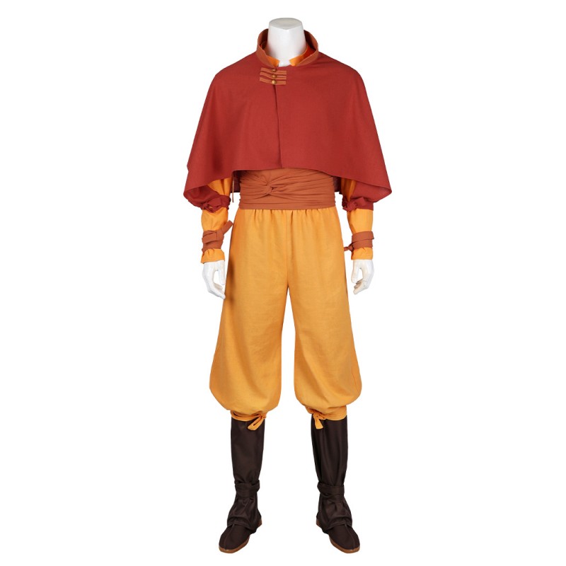 Aang Halloween Costumes Airbender Cosplay Suit Adult Outfit