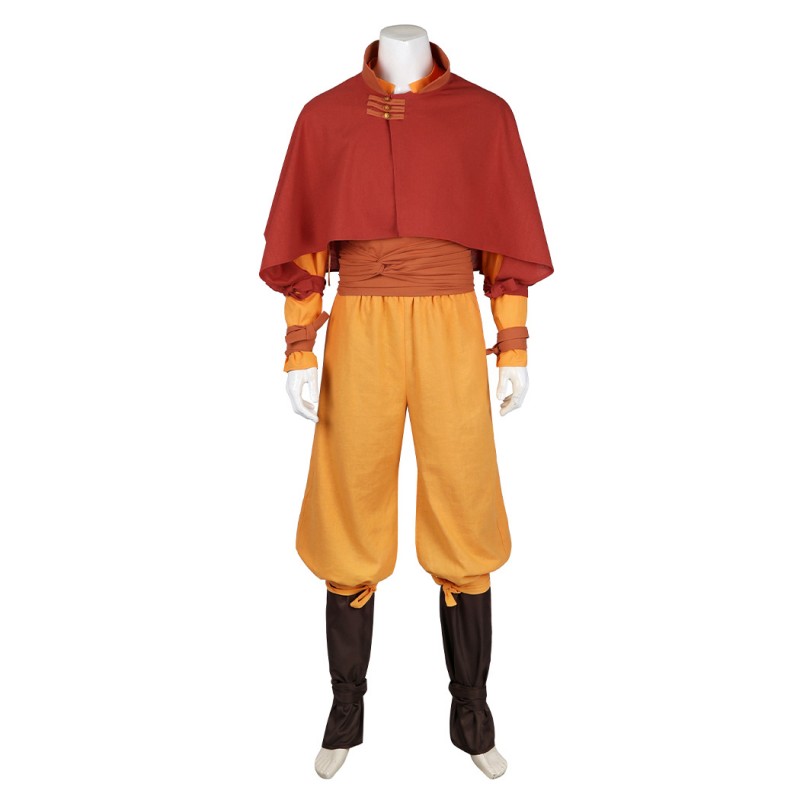 Aang Halloween Costumes Airbender Cosplay Suit Adult Outfit