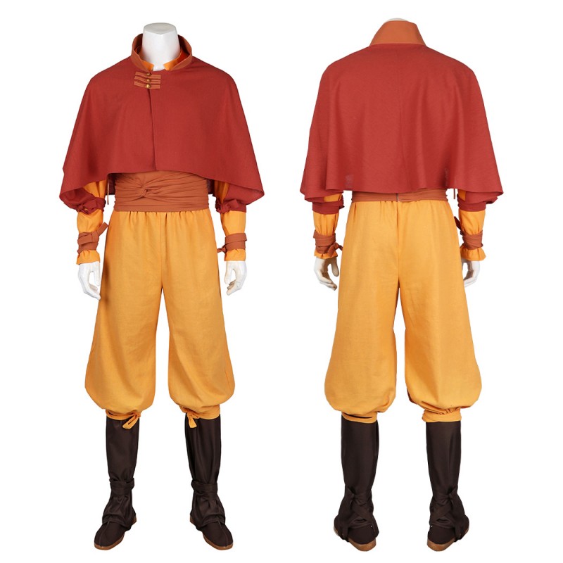 Aang Halloween Costumes Airbender Cosplay Suit Adult Outfit