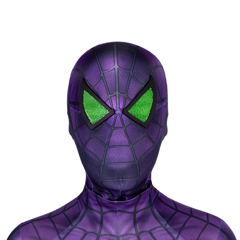 Kids Miles Morales Jumpsuit Spider-Man Purple Suit Halloween Cosplay Costumes