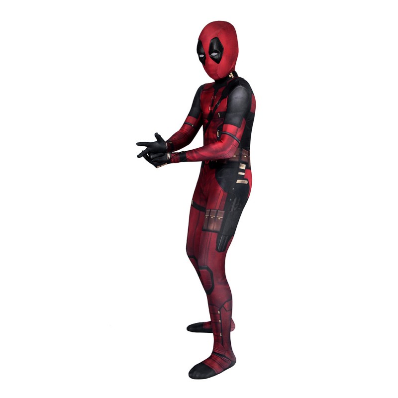 Kids Deadpool Red Jumpsuit Deadpool 3 Wade Wilson Cosplay Costumes Halloween Suit