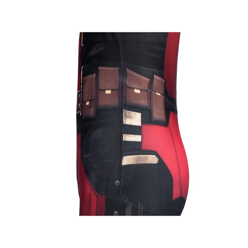 Kids Deadpool Red Jumpsuit Deadpool 3 Wade Wilson Cosplay Costumes Halloween Suit