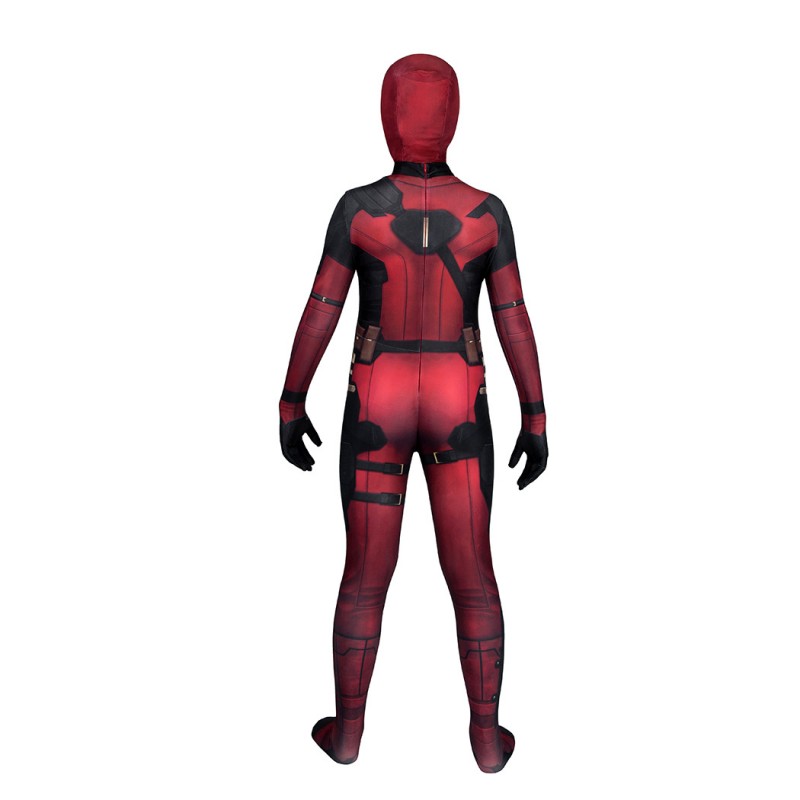 Kids Deadpool Red Jumpsuit Deadpool 3 Wade Wilson Cosplay Costumes Halloween Suit