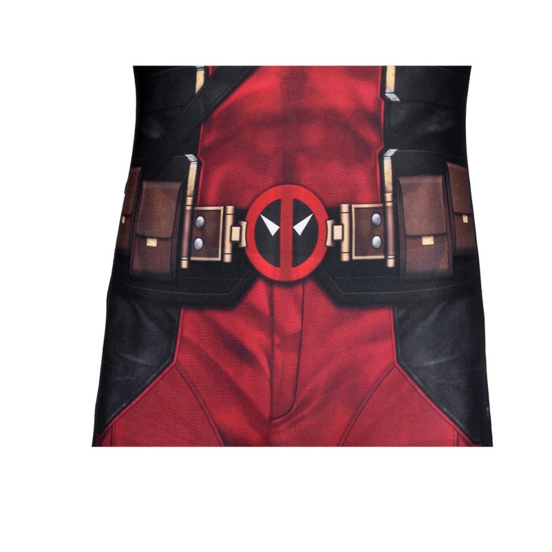 Kids Deadpool Red Jumpsuit Deadpool 3 Wade Wilson Cosplay Costumes Halloween Suit